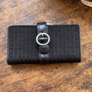 Brighton Black Heart Pattern Wallet